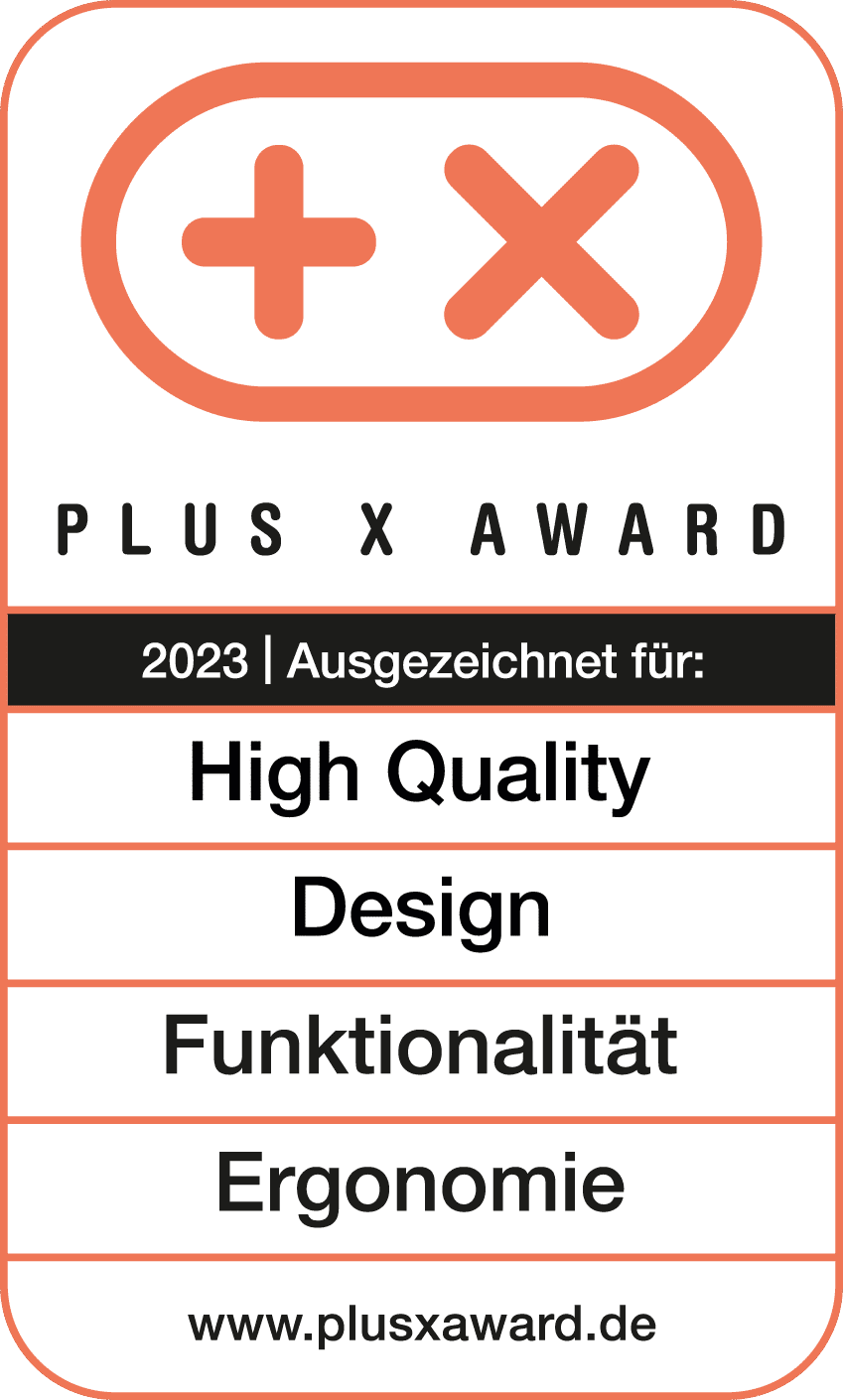 Plus-X-Award-2023-Funktion-Design-Ergnomie-Logo