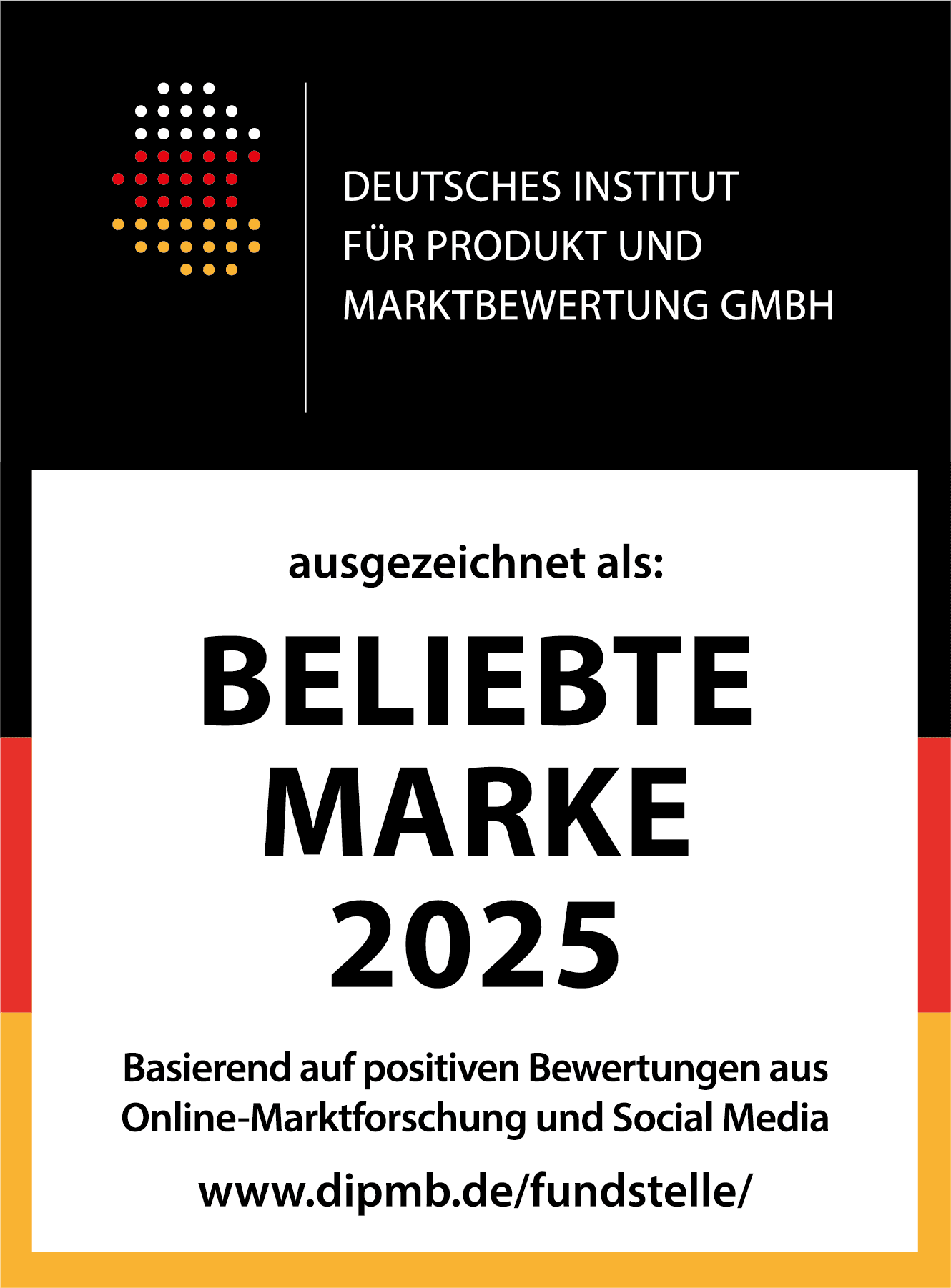 DIPMB-Gütesiegel-2025-Beliebte-Marke-Logo